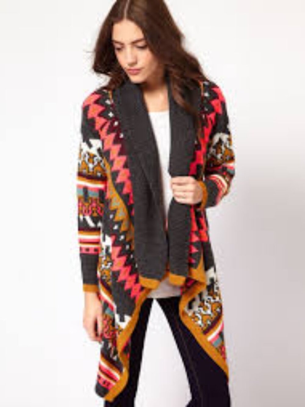 ASOS Vila open front waterfall cardigan sweater, size Small